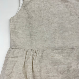 Girls Chloe, cotton lined lightweight metallic dress, small marks front, FUC, size 5, L: 51cm