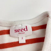 Load image into Gallery viewer, Girls Seed, striped stretchy casual dress, FUC, size 2, L: 47cm
