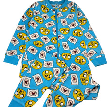 Load image into Gallery viewer, Boys Cartoon Network, Jake the Dog fleece all-in-one pyjamas, FUC, size 8,  