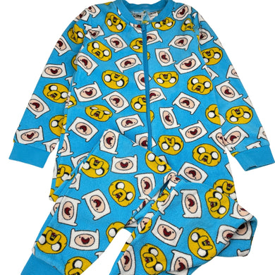 Boys Cartoon Network, Jake the Dog fleece all-in-one pyjamas, FUC, size 8,  