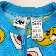Load image into Gallery viewer, Boys Cartoon Network, Jake the Dog fleece all-in-one pyjamas, FUC, size 8,  