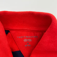 Load image into Gallery viewer, Boys Tommy Hilfiger, striped cotton polo shirt top, GUC, size 8-10,  