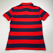 Load image into Gallery viewer, Boys Tommy Hilfiger, striped cotton polo shirt top, GUC, size 8-10,  