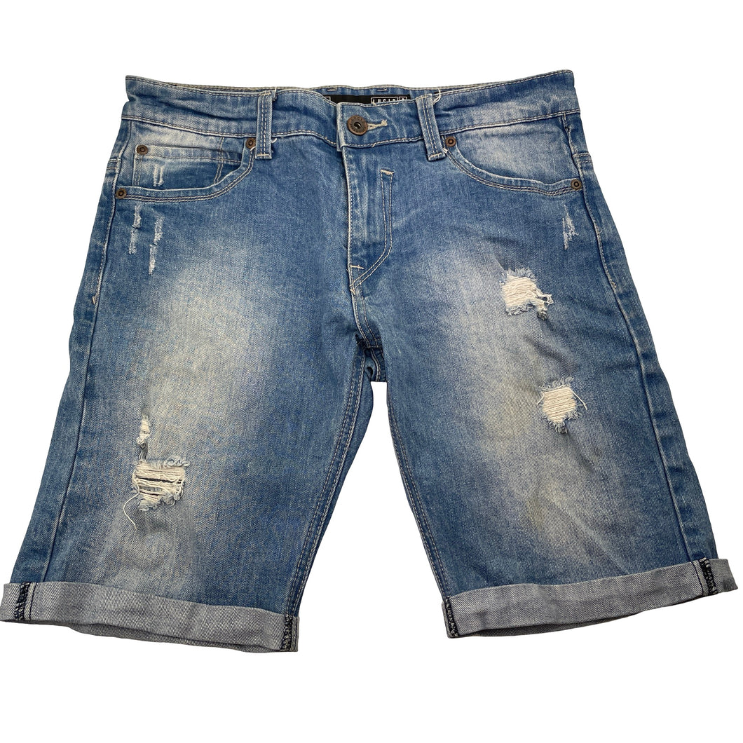 Boys LUCID, distressed stretch denim shorts, W: 39cm across, FUC, size 16,  