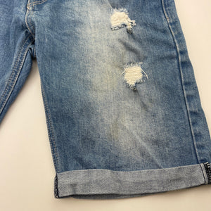 Boys LUCID, distressed stretch denim shorts, W: 39cm across, FUC, size 16,  