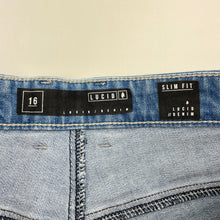 Load image into Gallery viewer, Boys LUCID, distressed stretch denim shorts, W: 39cm across, FUC, size 16,  
