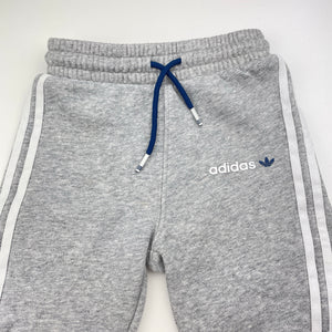 Boys Adidas, fleece lined track pants, elasticated, Inside leg: 28.5cm, FUC, size 2,  