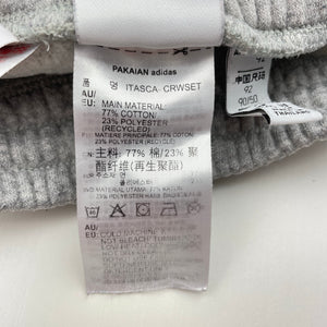 Boys Adidas, fleece lined track pants, elasticated, Inside leg: 28.5cm, FUC, size 2,  