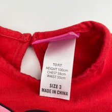 Load image into Gallery viewer, Girls Disney, Minnie Mouse red cotton dress, GUC, size 3, L: 50cm