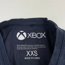 Load image into Gallery viewer, Boys Microsoft, X-Box navy tee / top, Sz: XXS, L: 63cm, armpit to armpit: 44cm, FUC, size 14-16,  