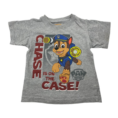 Boys Nickelodeon, Paw Patrol Chase tee / top, mark left sleeve, FUC, size 2,  