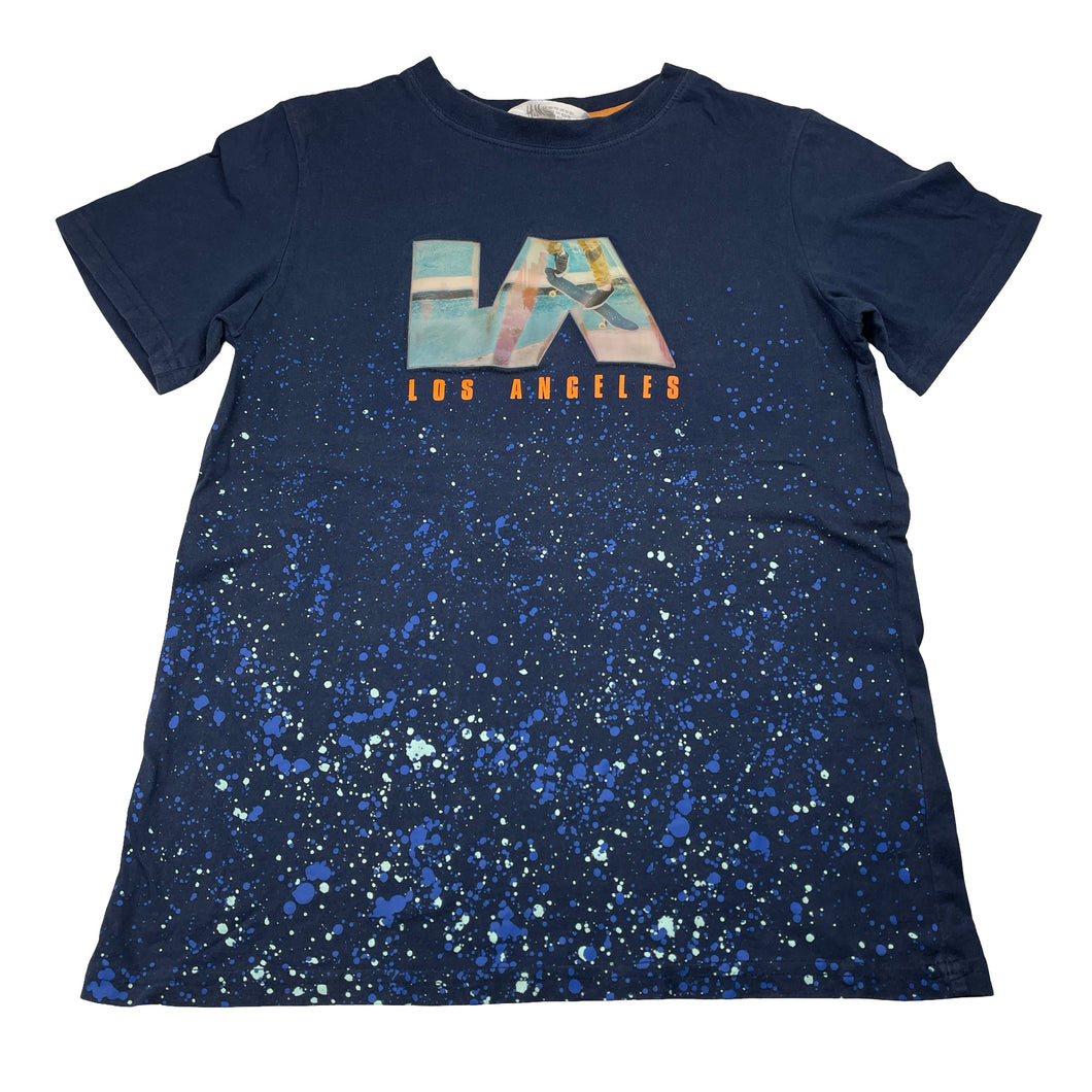 Boys H&M, navy cotton tee / top, skateboard, FUC, size 11-12,  