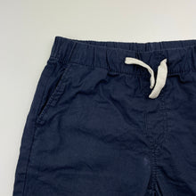Load image into Gallery viewer, Boys H&amp;M, navy lightweight cotton shorts, elasticated, GUC, size 6,  