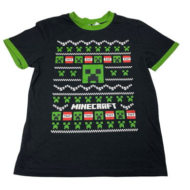 Boys Mojang, Minecraft pyjama tee / top, pilling, FUC, size 14,  