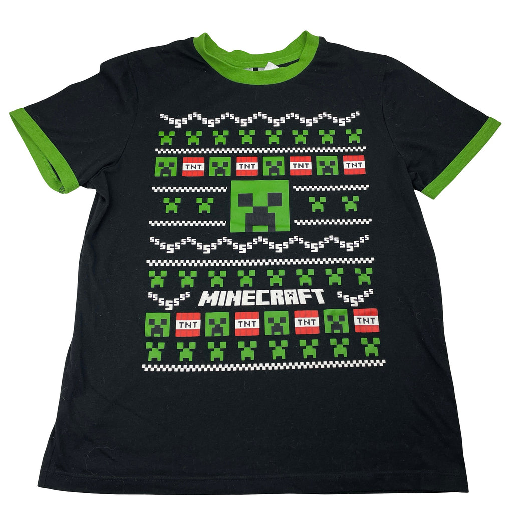 Boys Mojang, Minecraft pyjama tee / top, pilling, FUC, size 14,  