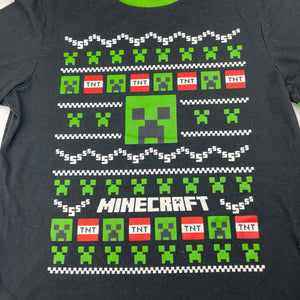 Boys Mojang, Minecraft pyjama tee / top, pilling, FUC, size 14,  