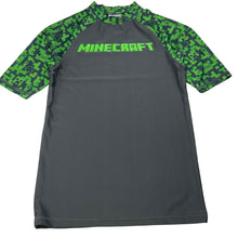 Load image into Gallery viewer, Boys Mojang, Minecraft short sleeve rashie / swim top, GUC, size 16,  
