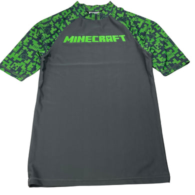 Boys Mojang, Minecraft short sleeve rashie / swim top, GUC, size 16,  