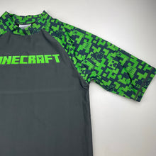 Load image into Gallery viewer, Boys Mojang, Minecraft short sleeve rashie / swim top, GUC, size 16,  