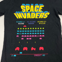 Load image into Gallery viewer, Boys TAITO, Space Invaders cotton tee / top, wash fade, FUC, size 10,  