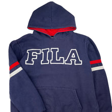 Load image into Gallery viewer, Unisex FILA, fleece lined hoodie sweater, wash fade, FUC, size 12,  