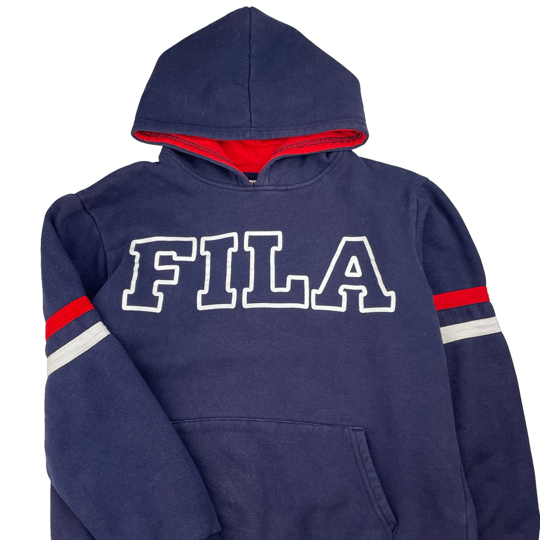 Unisex FILA, fleece lined hoodie sweater, wash fade, FUC, size 12,  