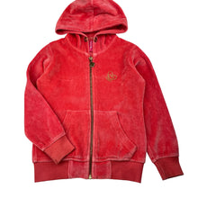 Load image into Gallery viewer, Girls pink &amp; blue, velour zip hoodie sweater, FUC, size 5-6,  