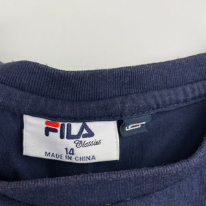Unisex FILA, Classics navy tee / top, GUC, size 14,  