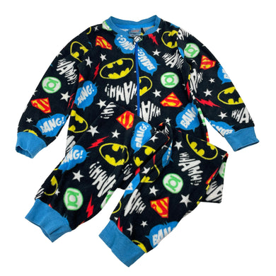 Boys DC Comics, Justice League fleece all-in-one pyjamas, FUC, size 4,  
