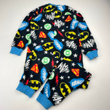 Load image into Gallery viewer, Boys DC Comics, Justice League fleece all-in-one pyjamas, FUC, size 4,  
