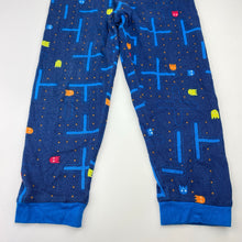 Load image into Gallery viewer, Boys blue, soft feel pyjama pants, Pacman, Inside leg: 40cm, FUC, size 4-5,  