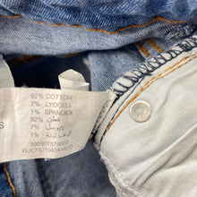 Load image into Gallery viewer, Girls YOUNG &amp; FREE, blue stretch denim jeans, adjustable, Inside leg: 67cm, FUC, size 12-13,  