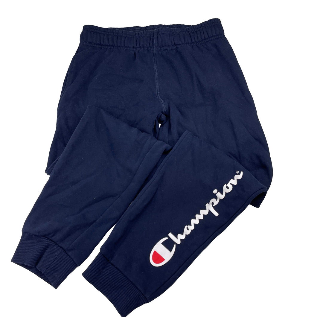Unisex Champion, Authentic navy fleece lined track pants, Inside leg: 62cm, EUC, size 10,  