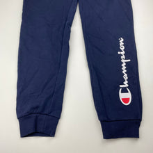 Load image into Gallery viewer, Unisex Champion, Authentic navy fleece lined track pants, Inside leg: 62cm, EUC, size 10,  