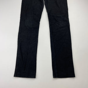 Girls Zara, black stretchy casual pants, elasticated, Inside leg: 57.5cm, GUC, size 10,  
