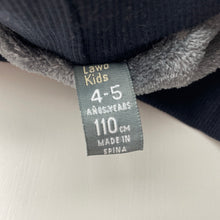 Load image into Gallery viewer, Boys Lawo Kids, thick fleece lined track pants, elasticated, Inside leg: 45.5cm, GUC, size 4-5,  