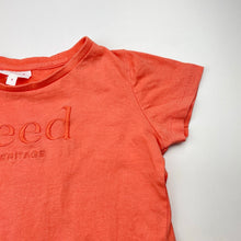 Load image into Gallery viewer, Girls Seed, embroidered cotton tee / top, wash fade, FUC, size 4,  