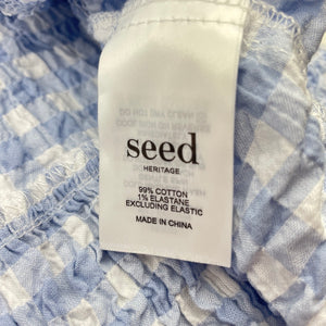 Girls Seed, crinkle cotton skirt, elasticated, L: 32cm, GUC, size 10,  