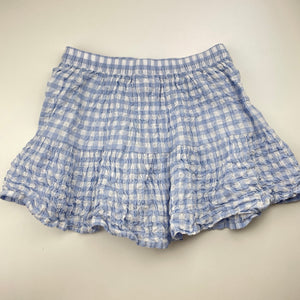 Girls Seed, crinkle cotton skirt, elasticated, L: 32cm, GUC, size 10,  