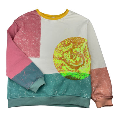 Girls Zara, cotton sweater / jumper, marks front & left sleeve, FUC, size 13-14,  