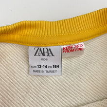 Load image into Gallery viewer, Girls Zara, cotton sweater / jumper, marks front &amp; left sleeve, FUC, size 13-14,  