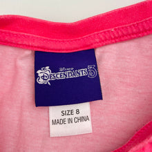 Load image into Gallery viewer, Girls Disney, Descendants cotton tee / top, FUC, size 8,  