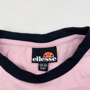 Girls Ellesse, cotton cropped tee / top, marks front, FUC, size 8-9,  