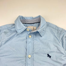 Load image into Gallery viewer, Boys H&amp;M, blue cotton long sleeve shirt, FUC, size 6,  