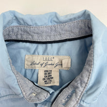 Load image into Gallery viewer, Boys H&amp;M, blue cotton long sleeve shirt, FUC, size 6,  