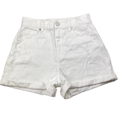 Girls Seed, distressed stretch denim shorts, W: 33cm across, FUC, size 12,  