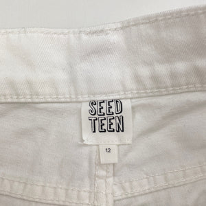 Girls Seed, distressed stretch denim shorts, W: 33cm across, FUC, size 12,  