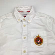 Load image into Gallery viewer, Boys US Polo Assn, white cotton shirt, Sz: XS, armpit to armpit: 34cm, shoulder to cuff: 40cm, FUC, size 5-6,  