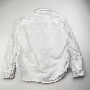Boys US Polo Assn, white cotton shirt, Sz: XS, armpit to armpit: 34cm, shoulder to cuff: 40cm, FUC, size 5-6,  