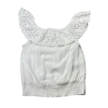 Load image into Gallery viewer, Girls H&amp;M, white viscose summer top, EUC, size 9,  